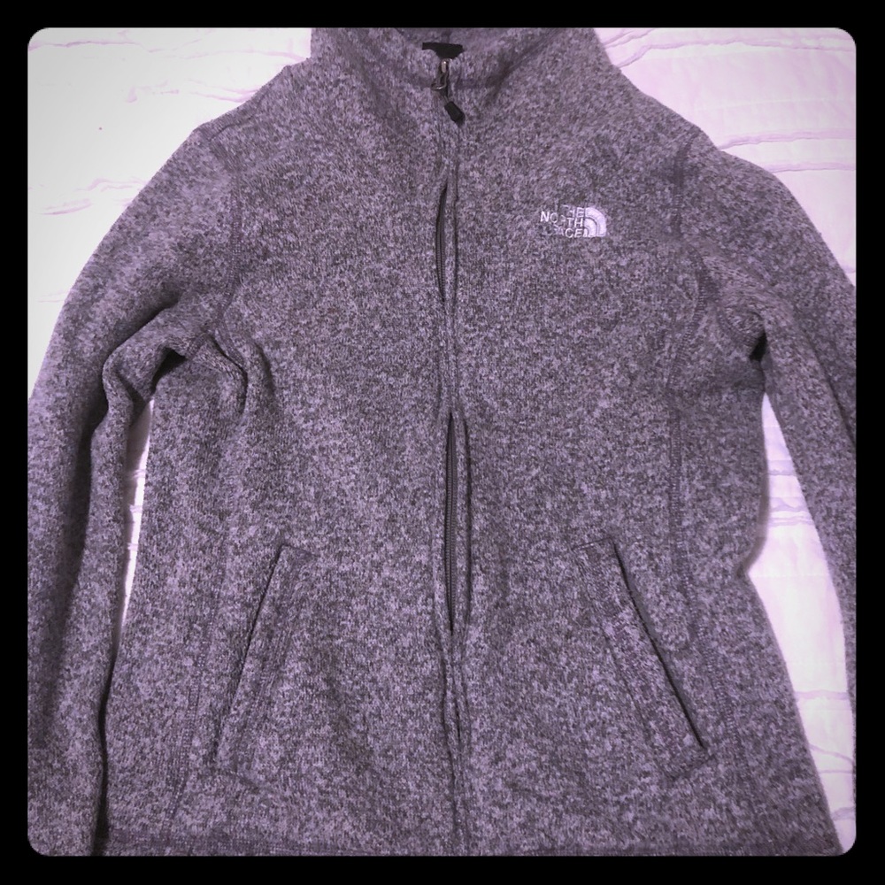 Heather Gray North Face Fleece Zip-Up